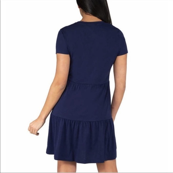 NICOLE MILLER Ladies' Crewneck Short Sleeve Tiered Dress - Picture 3 of 4